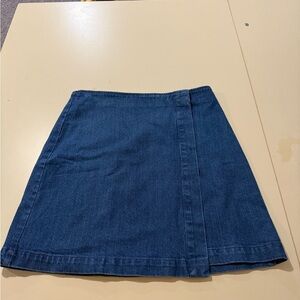 Loft wrap denim skirt